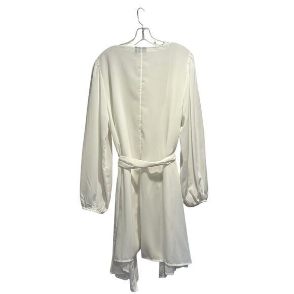 ASOS Lightweight balloon long sleeve Belted Robe Sheer Curve Made in India sz 16 - Picture 3 of 12